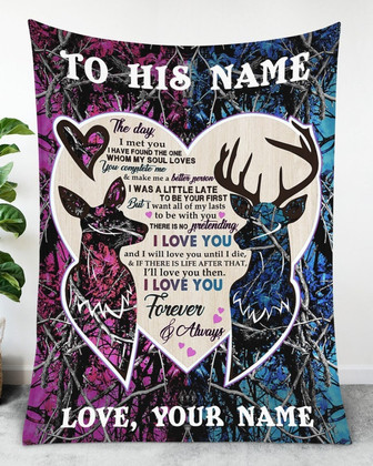 Husband blanket, Personalized Name Blankets, Loverly deer blanket, Fleece blanket, valentine's day gifts, blanket for him - Thegiftio UK