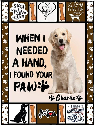 Labrador Dog blanket, Labrador mom blanket, Custom name blanket, Dog Dad gift, blanket for Mom, Fleece blanket, Love pets, Dog mom - Thegiftio UK