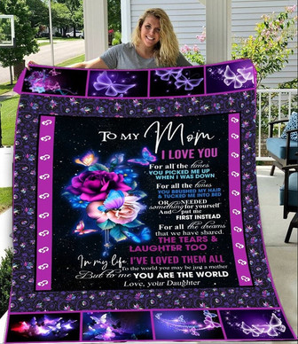 To my mom blanket, Mother and daughter gifts, Christmas gifts, blanket for mommy, Grandma family blanket, gift for her,blanket from daughter - Thegiftio UK