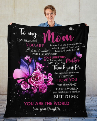 To my Mom blanket, roses blanket from daughter, Fleece blanket, Custom blanket, family blanket, gift from son, mom and daughter - Thegiftio UK
