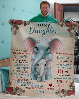 Mom and daughter blankets, elephant blanket gifts from mom dad, Custom Fleece Blankets,Christmas blanket Gifts, daughter blankets - Thegiftio UK