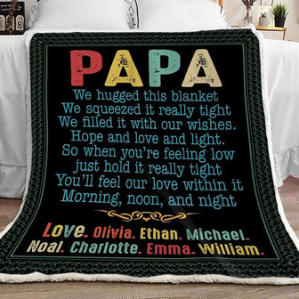 Papa blanket, blanket gift for grandpa,dad blanket, granddaughter, father gifts, Personalized blanket gift, Custom name blanket, custom gift - Thegiftio UK