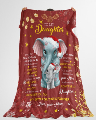 Perfect gift for Daughter, Gift from Mom, Christmas Blanket,Daughter's birthday, Fleece Blanket, gifts for girl,family lover - Thegiftio UK