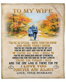 Perfect gift for my love, To my wife, Fleece Blankets, Christmas blanket Gifts, wife's birthday gifts,grandma and grandpa,mom and dad - Thegiftio UK