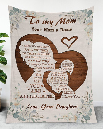 Perfect gift for Mom, Mother and daughter, Gift from daughter, Mother's day gift,mom's birthday, Fleece Blanket, Mom and grandma - Thegiftio UK