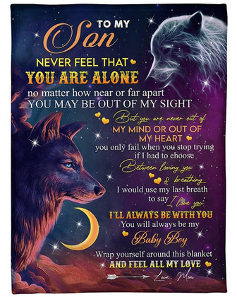 Perfect gift for Son Blanket, Gift from Mom, Son's birthday, Christmas blanket, Fleece Blanket, Family Blanket, Mother and son, mommy - Thegiftio UK