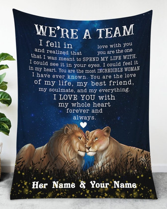 Personalized Name Blankets, Blanket for Wife, I fell in love with you, Fleece Blanket, anniversary gifts, Valentine gifts for her - Thegiftio UK