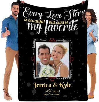 Personalized Valentine gift, Custom blanket, Valentine's day blanket,anniversary valentine, gift for her, gift for him,Fleece blanket - Thegiftio UK