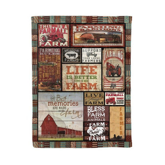 Tractor blanket, blanket for farmer, farming truck blanket, blanket for tractor boy, Christmas blanket, daddy grandpa gifts, gift for son - Thegiftio UK