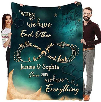 Valentine's day blanket, Personalized Valentine blanket, Custom gift, anniversary blanket, gift for her, gift for him,Fleece blanket - Thegiftio UK
