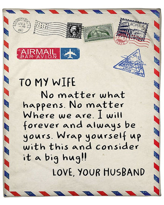 To my Wife Blankets, Fleece Blankets, Christmas blanket Gifts, wife's birthday gifts, wife and husband, blanket for mom - Thegiftio UK