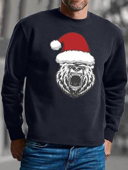 Christmas Hat Men's Sweatshirt - Seseable
