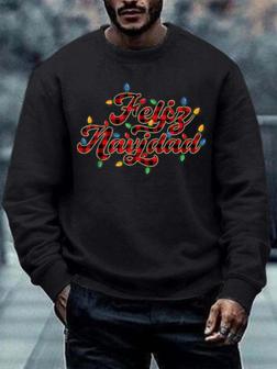 Men Merry Christmas Light Christmas Regular Fit Sweatshirt - Seseable