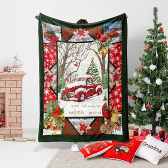 I am always with you, Christmas Truck Blanket, Farmer Blanket, Family Blanket, Christmas Blanket, Merry Christmas. - Thegiftio UK