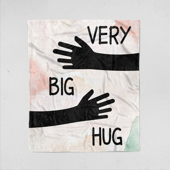 Very Big Hug Blanket, Valentine's Day Blanket, Valentine's Day Gift, Anniversary Gift, Couple Fleece Blanket, Love Blanket, Family Blanket - Thegiftio UK