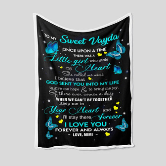 Blanket For Granddaughter, Personalized Name Blanket, Family Blanket, Butterfly Blanket, Blanket for Girl, Christmas Blanket, Custom Blanket - Thegiftio UK