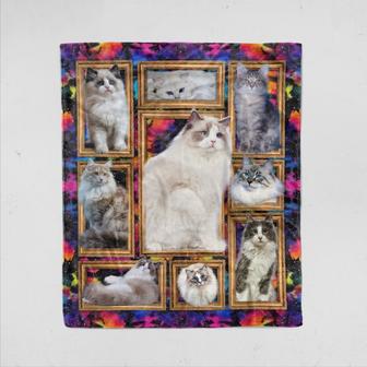 Cat Blanket, gift for cat lover, Cat Mom Dad Blanket, Cat Gift, Pet lover, Blanket For Gifts, Blankets for girls and boys - Thegiftio UK