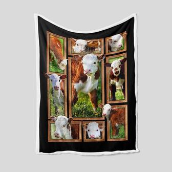 Cow Blanket, Blanket For Cowboy, Blanket For Farmer, Family Throw Blanket, Christmas Blanket, Blanket For Gift - Thegiftio UK