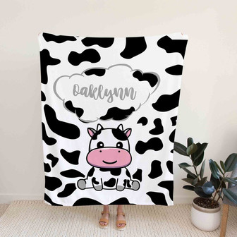 Custom Baby Blanket, Cow Blanket, Family Blanket, Baby Blanket, Blanket For Baby, Gift Blanket - Thegiftio UK