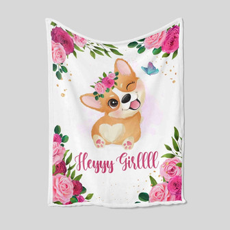 Custom Baby Blanket, Corgi Blanket, Rose Blanket, Butterfly Blanket, Baby Blanket, Family Blanket, Gift Blanket - Thegiftio UK