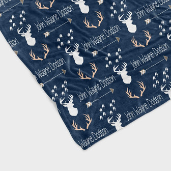 Custom Baby Blanket, Deer Blanket, Antler Blanket, Arrow Blanket, Family Blanket, Blanket For Baby, Blanket For Christmas, Blanket For Gift - Thegiftio UK