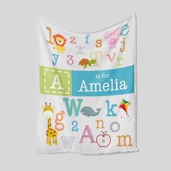 Custom Baby Blanket, Personalize Baby Blanket, Alphabet Blanket, Animal Blanket, Family Blanket, Blanket For Baby, Gift Blanket - Thegiftio UK