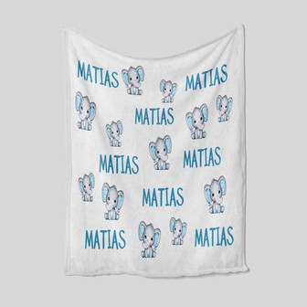 Custom Baby Blanket, Personalize Baby Blanket, Elephant Blanket, Family Blanket, Blanket For Baby, Baby Boy Blanket, Baby Girl Blanket - Thegiftio UK