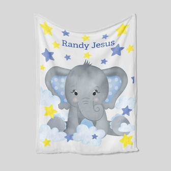 Custom Baby Blanket, Baby Blanket, Elephant Blanket, Star Blanket, Family Blanket, Blanket For Baby, Blanket For Love, Christmas Blanket - Thegiftio UK