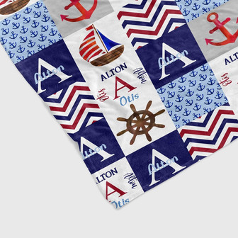 Custom Boat Blanket, Personalized Name Blanket, Baby Blanket With Name, Family Blanket, Gift Blanket For Baby Boy, Christmas Blanket - Thegiftio UK