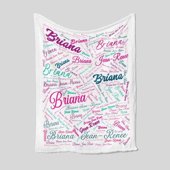 Custom Monogrammed Blanket, Personalized Name Blanket, Colorful Throw Blanket, Baby Blanket, Family Blanket, Blanket For Baby, Gift Blanket - Thegiftio UK