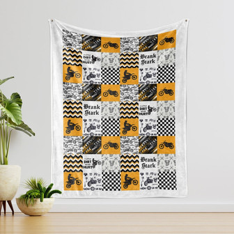 Custom Motorcycle Baby Blanket With Name, Personalized Baby Blanket, Great Gift For Baby, Blanket For Boy. - Thegiftio UK