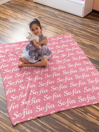 Custom Name Blankets, Personalized Name Blankets, Personalized Baby Blankets With Name, Name Blankets - Thegiftio UK
