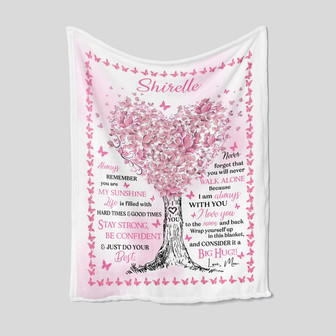 To My Daughter Blanket, Personalized Name Blanket, Heart Tree Blanket, Mother Blanket, Family Throw Blanket - Blankets for girl - Thegiftio UK