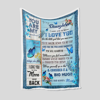 To My Daughter Blanket, Personalized Name Blanket, Mom Blanket, Family Throw Blanket, Blankets For Girls, Blanket For Gifts - Thegiftio UK