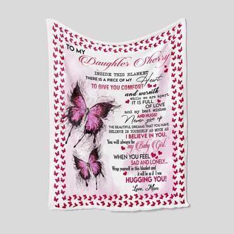 To My Daughter Blanket, Personalized Name Blanket, Grandpa Blanket, Daughter Blanket, Family Throw Blanket, Blankets for girls and boys - Thegiftio UK