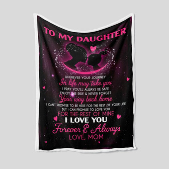 To My Daughter Blanket, Personalized Name Blanket, Mom Blanket, Family Throw Blanket, Blankets For Girls, Blanket For Gifts - Thegiftio UK