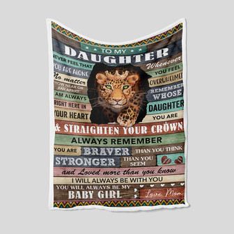 To My Daughter Blanket, Custom Name Blanket, Jaguar Blanket, Family Throw Blanket, Blankets For Girl, Blanket For Gift, Christmas Blanket - Thegiftio UK