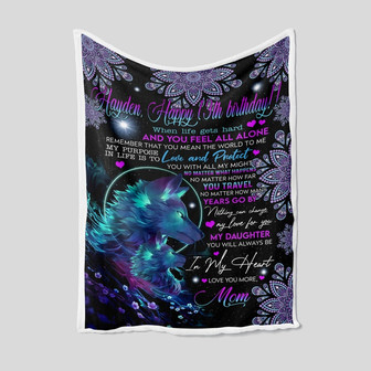 To My Daughter Blanket, Personalized Name Blanket, Mom Blanket, Blankets For Girls, Blanket For Gifts - Thegiftio UK