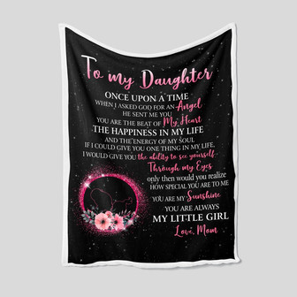 To My Daughter Blanket, Personalized Name Blanket, Mom Blanket, Family Throw Blanket, Blankets For Girls, Blanket For Gifts - Thegiftio UK