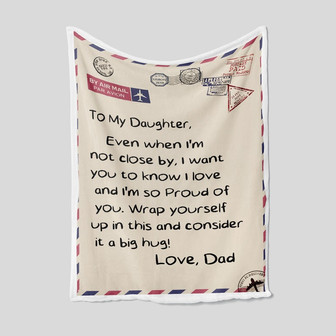 To My Daughter Blanket, Personalized Name Blanket, Dad Blanket, Family Throw Blanket, Blankets For Girls, Blanket For Gifts - Thegiftio UK