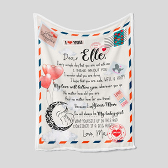To My Daughter Blanket, Personalized Name Blanket, Mom Blanket, Family Throw Blanket, Blankets For Girls, Blanket For Gifts - Thegiftio UK