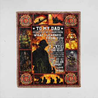 Firefighter Blanket, Firefighter Gift For Dad, Gift For Firefighter Lover, Gift For Family, Gift For Firefighter, Gift For Dad - Thegiftio UK
