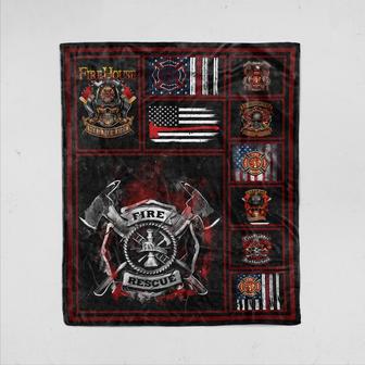 Firefighter Blanket, Firefighter Fleece Blanket, Firefighter Gift, Gift For Firefighter Lover, Gift For Family, Gift For Firefighter - Thegiftio UK