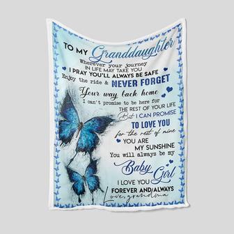 To My Granddaughter Blanket, Personalized Name Blanket, Grandma Blanket, Grandpa Blanket, Family Throw Blanket - Blankets for girls and boys - Thegiftio UK