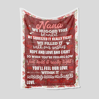 Grandma Blanket, Personalized Name Blanket, Family Blanket, Blanket For Nana, Blanket For Gifts - Thegiftio UK