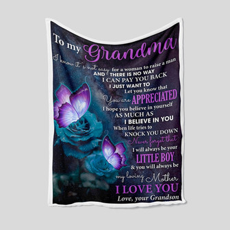 Grandparents Blanket, Personalized Name Blanket, Flowers Blanket, Grandpa Blanket, Grandma Blanket, Family Throw Blanket - Blankets for gift - Thegiftio UK