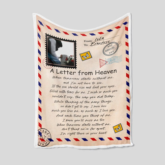 A Letter From Heaven Blanket, Personalized Name Blanket, Blanket For Memory, Family Blanket, Blanket For Gift - Thegiftio UK
