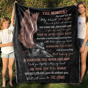 Memorial Blanket, Family Blanket, Blanket For Gift, Christmas Blanket, Family Blanket, Angle Blanket - Thegiftio UK