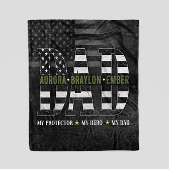 Military Blanket, Veteran Blanket, Us Army Blanket, Army Gifts for Soldier, Army Veteran Gift, Grandpa Blanket Custom Blanket, Father's Day - Thegiftio UK