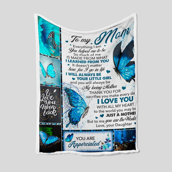 To My Mom Blanket, Personalized Name Blanket, Mother Blanket, Family Throw Blanket, Blanket For Mom, Blankets For Gift, Christmas Blanket - Thegiftio UK